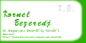 kornel bezeredj business card